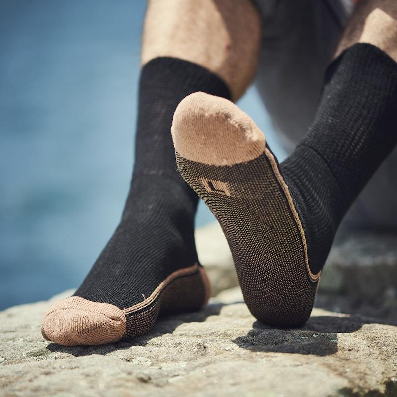 Glucology Copper-Based Loose Top Classic Socks - 2 Pairs Black Small