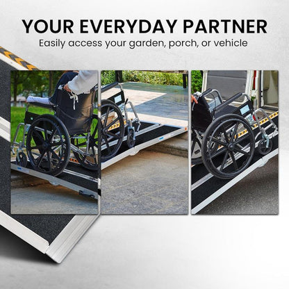Kartrite 5 Feet High-Grip Aluminium Portable Wheelchair Ramp R03