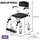 Equipmed Rolling Commode Shower Chair with Wheels - Black – view 12 - Auzzistore