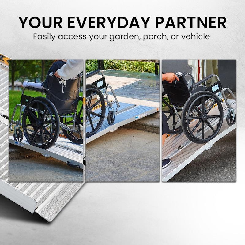 Kartrite 6 Feet Aluminium Portable Wheelchair Ramp R02