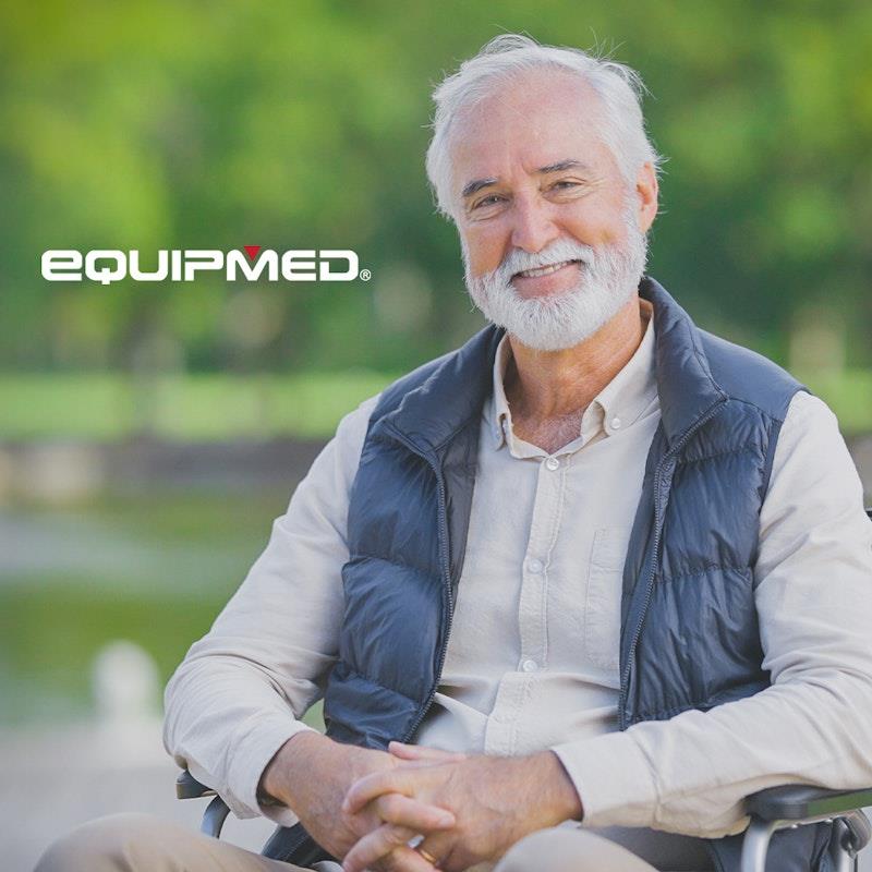 Equipmed 20 Inch Folding Aluminium Wheelchair - Orange