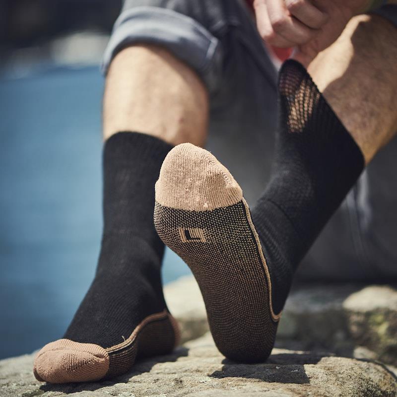 Glucology Copper-Based Loose Top Classic Socks - 2 Pairs Black Large