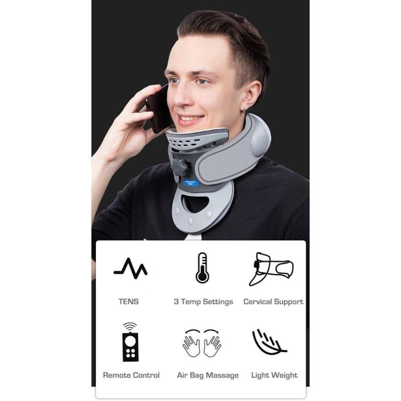 Caremax 3 in 1 Cervical Collar with Air Bag Massage, TENS & Heat - 1 Unit