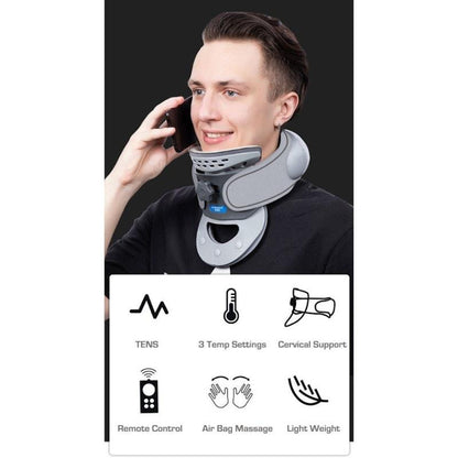 Caremax 3 in 1 Cervical Collar with Air Bag Massage, TENS & Heat - 1 Unit