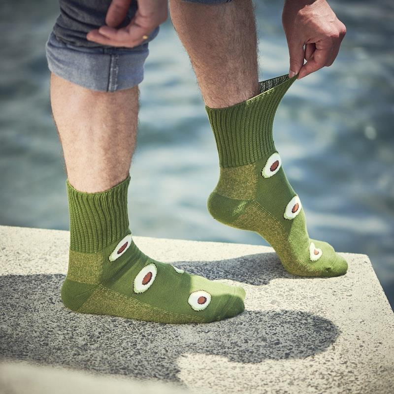 Glucology 6 Pack Fun Patterned Socks - Bananas, Avocado & Eggs (Medium)