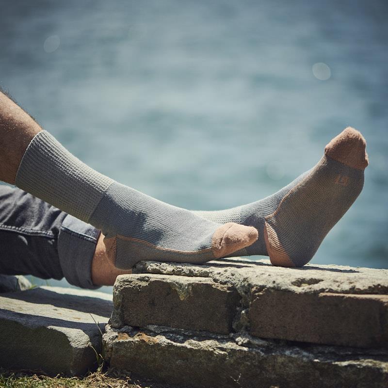 Glucology Copper-Based Loose Top Classic Socks - 2 Pairs Grey Extra Large