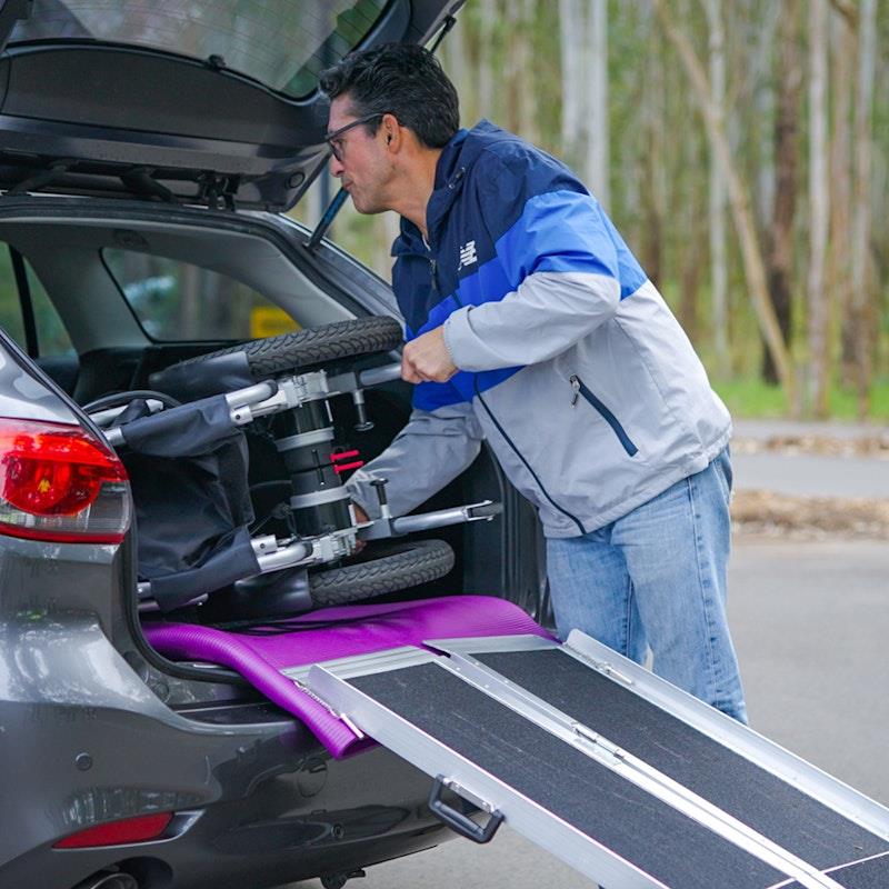 Equipmed Power Electric Wheelchair - Longrange Auto Recline (Grey & Black)