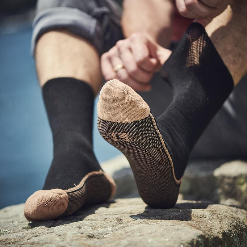 Glucology Copper-Based Loose Top Classic Socks - 2 Pairs Black Medium