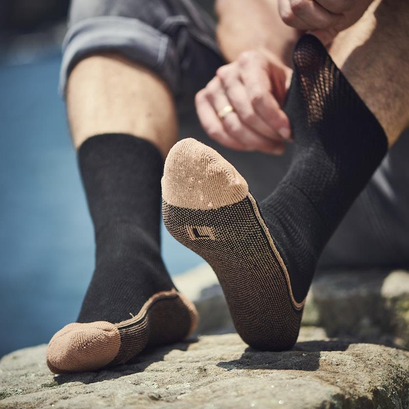 Glucology Copper-Based Loose Top Classic Socks - 2 Pairs Black Large