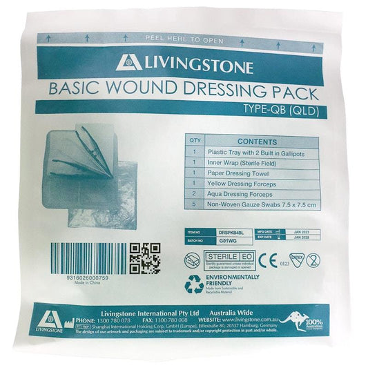 Livingstone Basic Wound Dressing Pack Queensland Type - 1 Pack-Auzzi Store
