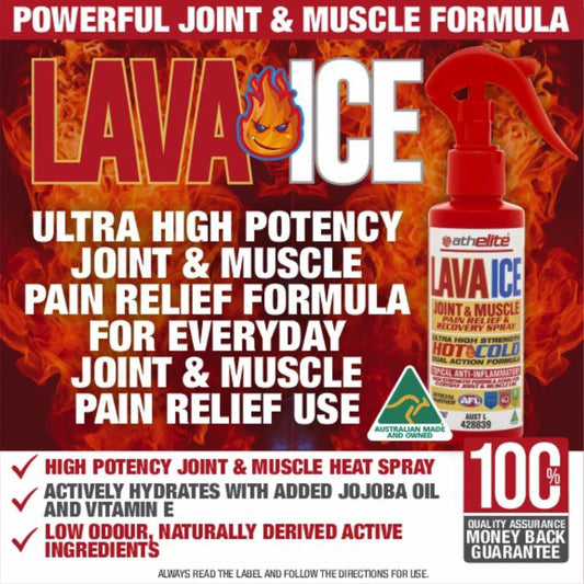 Athelite Lava Ice Joint & Muscle Pain Relief & Recovery Spray 100ml - 2 Pack