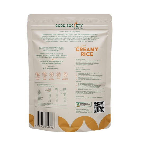 Good Society Food Co. Creamy Rice - Salted Caramel 1Kg - A Sweet and Savory Delight-Auzzi Store