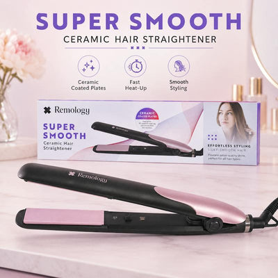 Remology Super Smooth Ceramic Hair Straightener - 1Unit