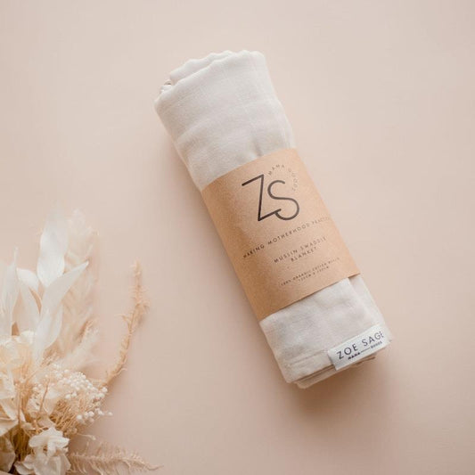 Zoe Sage Organic Muslin Swaddle Wrap Oat - 1pc – view 2