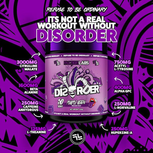 Faction Labs Disorder Original - 50 Serves Purple Reign-Auzzi Store