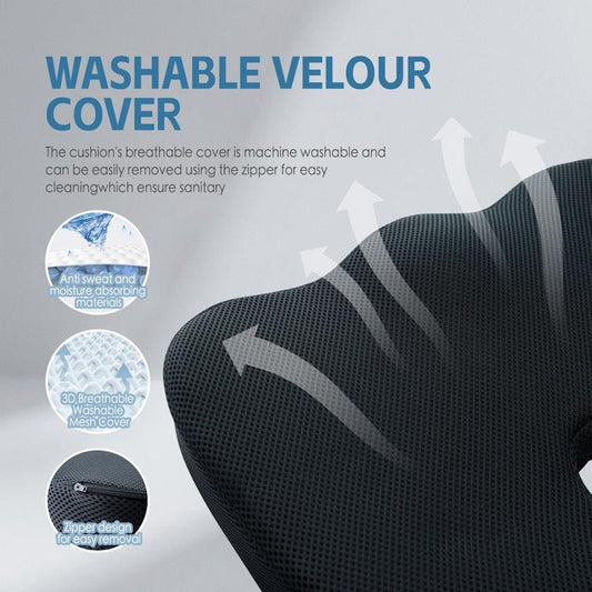 Clevinger Memory Foam Car Office Seat Cushion with Black Cover 1pc – view 2