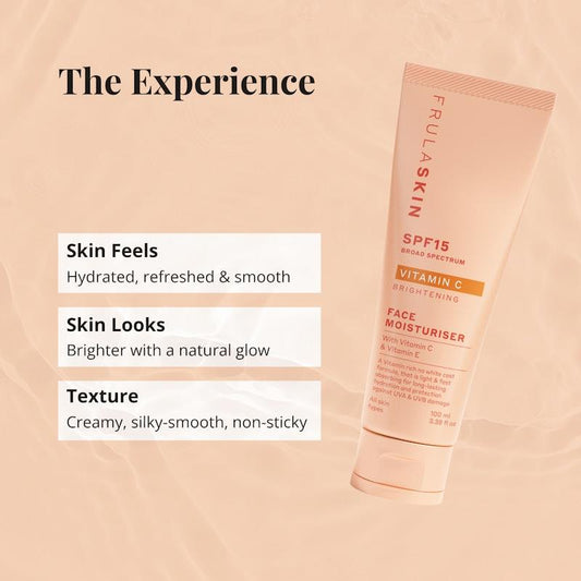 Frula SPF15 Vitamin C Brightening Face Moisturiser 100ml - Daily Sun Protection