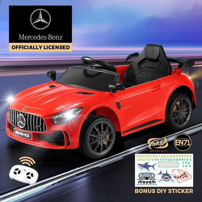 Mercedes-Benz Kids Ride On Car AMG GTR - Licensed Electric Toy Gift (12V Red)-Auzzi Store