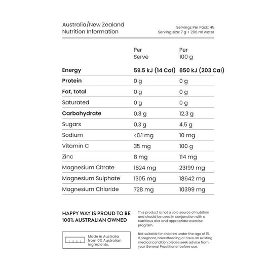 Happy Way Orange Magnesium Powder - 315g