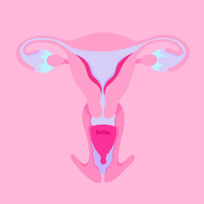 Hello Period Blush L Medical-Grade Hypoallergenic Menstrual Cup, 29.5mL