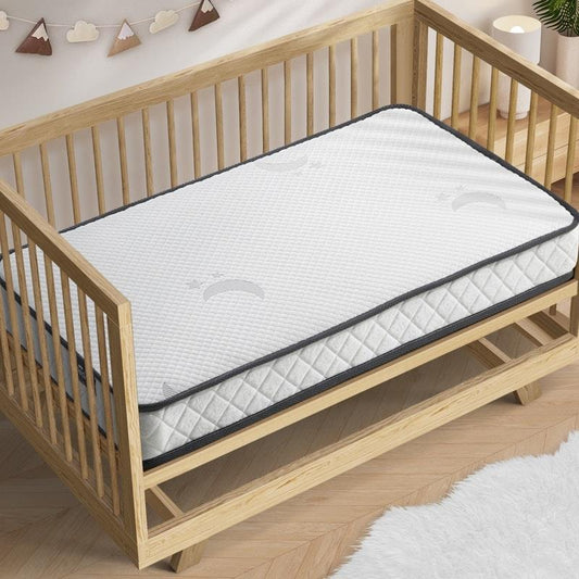 Bedra Bedding Reversible Baby Cot Mattress - Bonnell Spring Foam 13cm