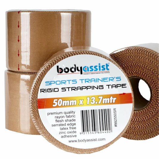 BodyAssist Rigid Strapping Tape - Knee 5.0cm x 13.7m (3 Rolls)