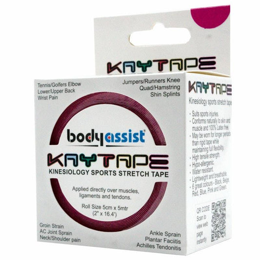 BodyAssist Kaytape Sports-Stretch Tape - 2 Rolls (Pink)