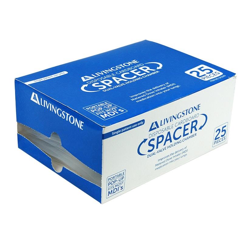 Livingstone Biodegradable Cardboard Asthma Spacer - 25 Pack