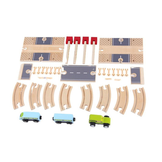 Riababy Wooden Road Junction Playset - 1 Unit