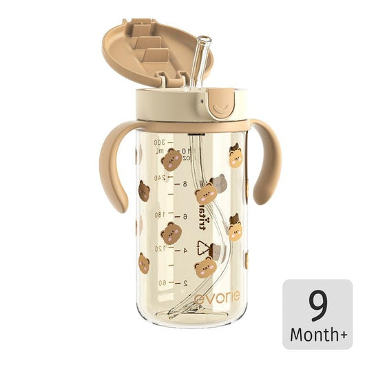 Evorie Tritan Kids Straw Water Bottle Mug 300mL - Honey Bear-Auzzi Store