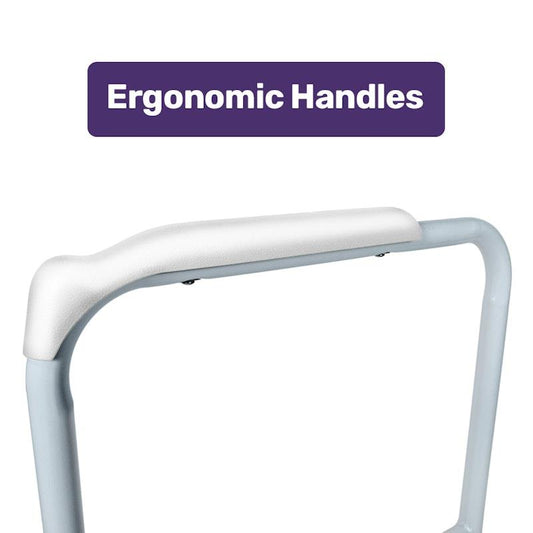 Equipmed Over Toilet Support Frame - Safety Grab Rail Aid (125Kg Max Capacity) - Auzzistore