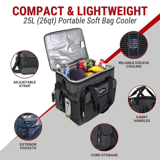 Koolatron 12V Soft Cool Bag 25L - Portable Car Fridge for Travel-Auzzi Store