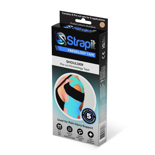 Strapit Shoulder Precut Kinesiology Tape - TAN - Box of 5 (2 Pack)