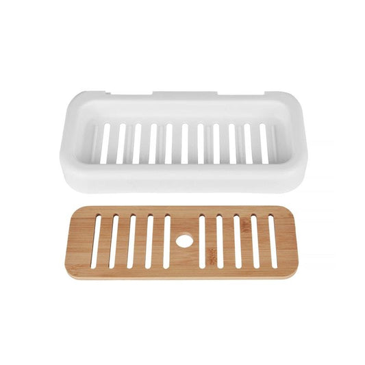 Clevinger Bamboo Rack Shower Wall Caddy - 1 Piece - Auzzistore