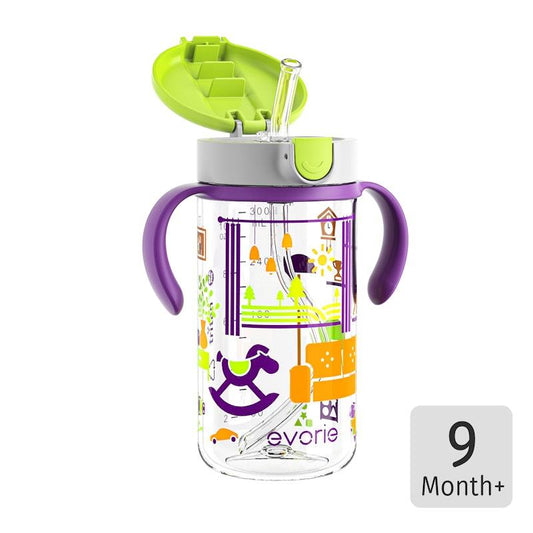 Evorie Tritan Kids Straw Water Bottle Mug 300mL - Sweet Memories Design-Auzzi Store