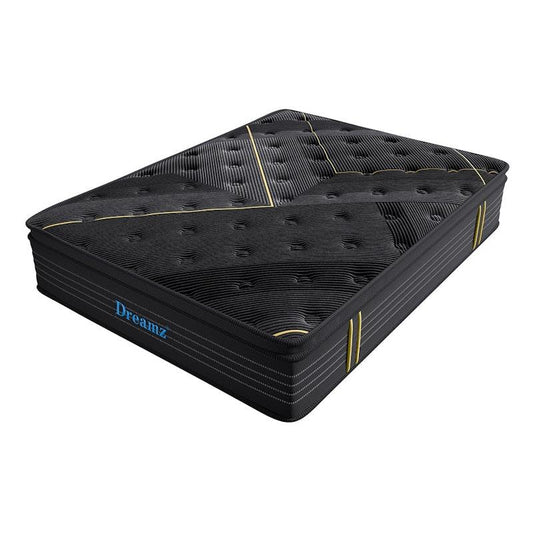 DreamZ Spring Mattress Bamboo Euro Top Bed Pocket HD Egg Foam King - Ultimate Sleep Comfort