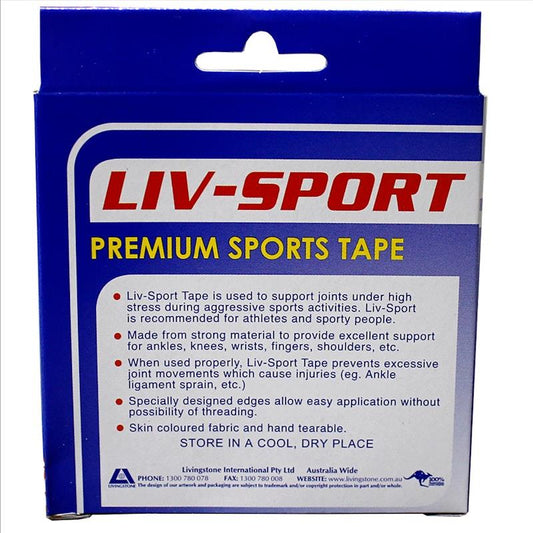 Livingstone Liv-Sport Premium Rigid Strapping Sports Tape 25mm x 13.7m - 1 Pack-Auzzi Store