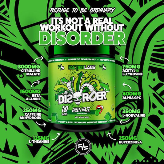 Faction Labs Disorder Original - 50 Serves Green Haze-Auzzi Store