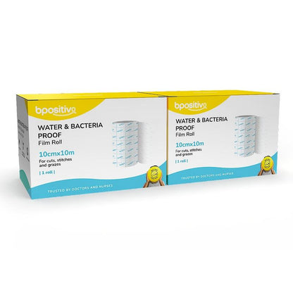 bpositive Waterproof & Bacteria-Resistant Roll - 10cm x 10m (2 Pack)
