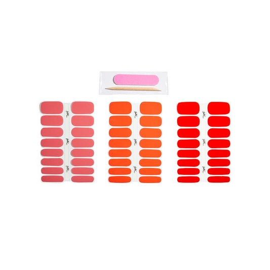 Selfie Nails Express Gel Polish Mixed Pack - Coral, Tangerine & Red-Auzzi Store