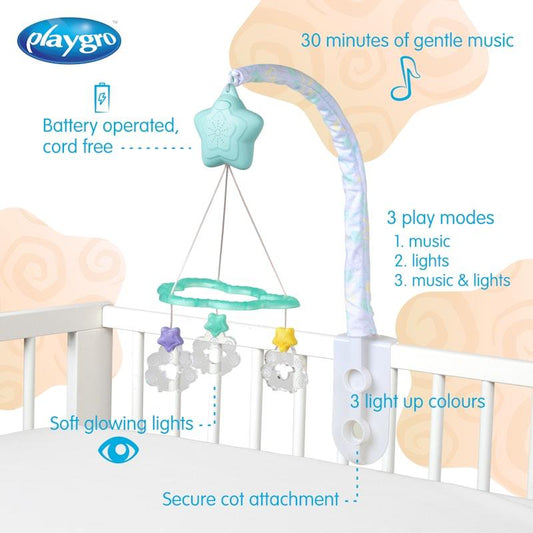 Playgro Dreamtime Soothing Light Up Mobile-Auzzi Store