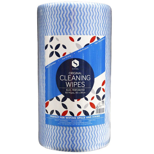 Sofeel Original Microfibre Heavy Duty Super Cleaning Wipes Blue - 85 Pieces/Roll-Auzzi Store
