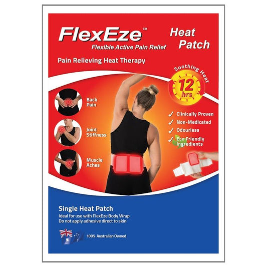FlexEze Heat Patches 20 Pack Bundle - Drug-Free Pain Relief