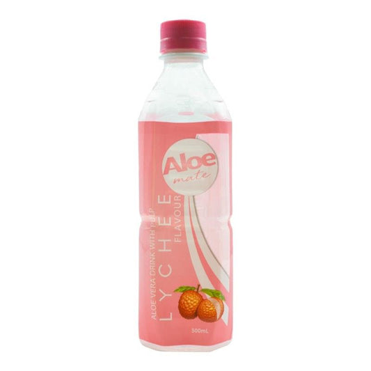 Aloe Mate Aloe Vera Drink - Lychee 500mL - 20 Pack