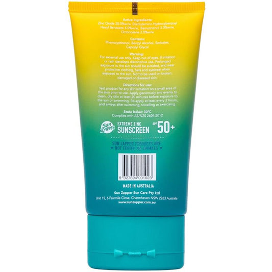 SUN ZAPPER Extreme Zinc Sunscreen Lotion SPF 50+ - 90ml