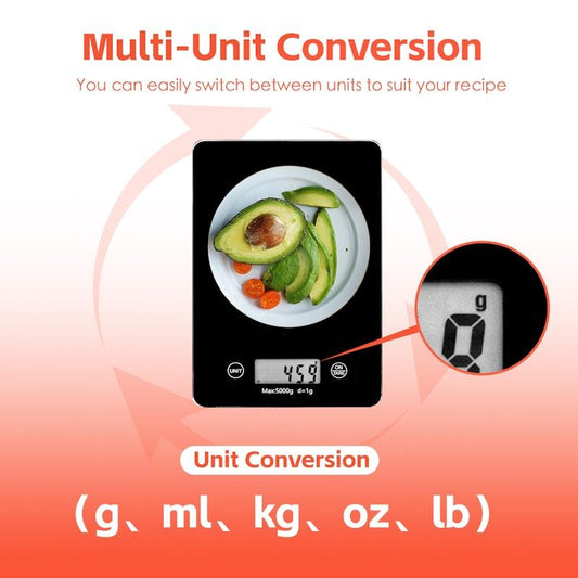 Cook Easy 5KG Digital Glass Kitchen Scale - 1 Unit-Auzzi Store