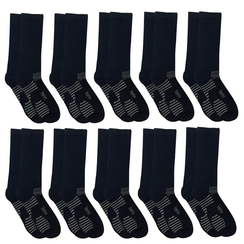 Benefeet 10 Pairs of Men's Bamboo Comfort Socks - Black Size 11-14-Auzzi Store