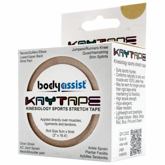 BodyAssist Kaytape Sports-Stretch Tape x 2 Rolls - Beige