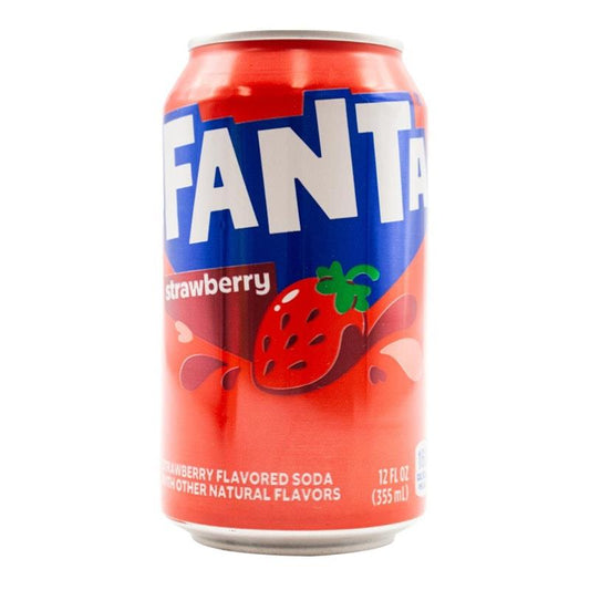 American Cans 355mL Fanta Strawberry - Fruity Soda 12Pack