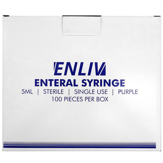 Enliv Enteral Syringe Sterile 5mL - 100 Pieces/Box for Safe Feeding-Auzzi Store